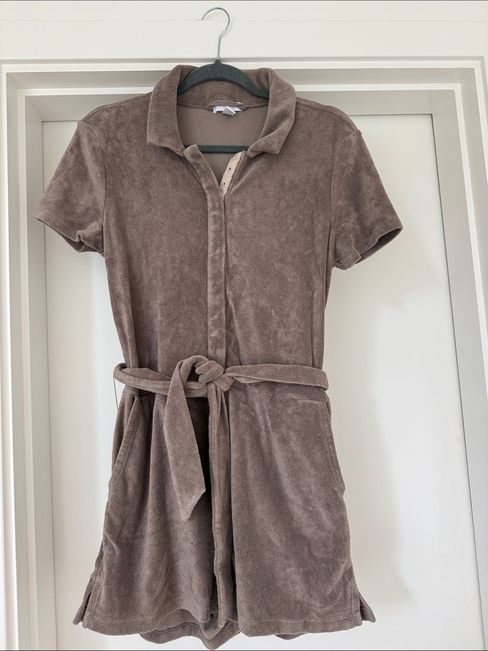 Beyond Yoga Tropez Tie Waist Terry Romper